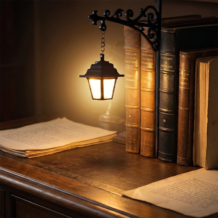 Lampe serre-livres rétro - Mini réverbère