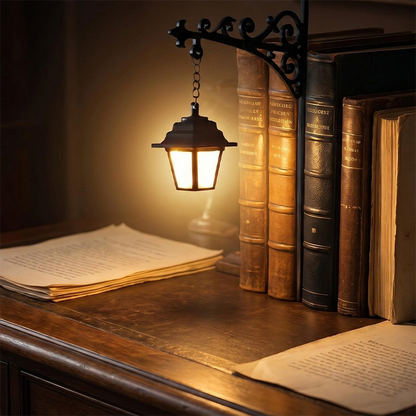 Lampe serre-livres rétro - Mini réverbère