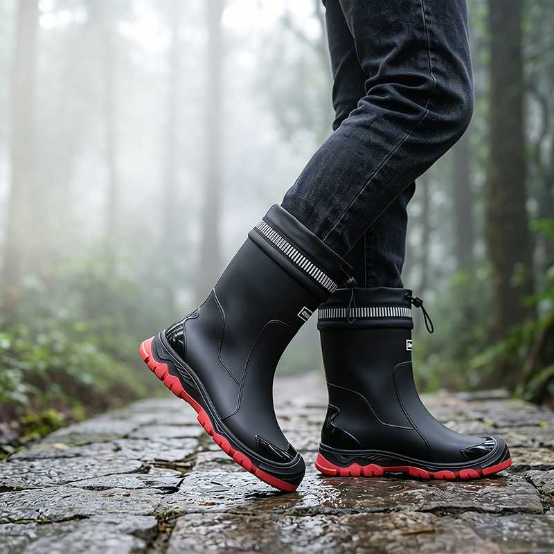 Bottes en caoutchouc imperméables mi-hautes unisexes ApexPower™ – Antidérapantes