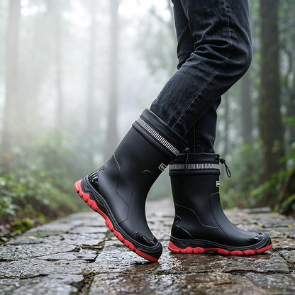 Bottes en caoutchouc imperméables mi-hautes unisexes ApexPower™ – Antidérapantes