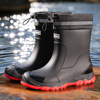 Bottes en caoutchouc imperméables mi-hautes unisexes ApexPower™ – Antidérapantes