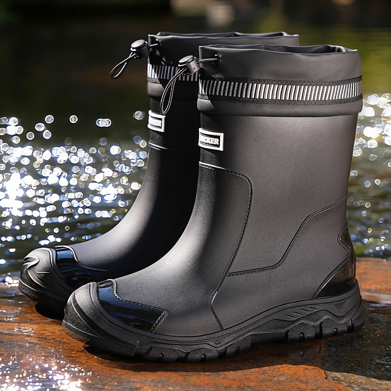 Bottes en caoutchouc imperméables mi-hautes unisexes ApexPower™ – Antidérapantes