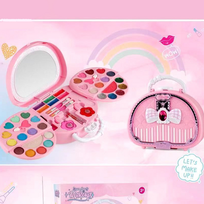 Coffret de maquillage lavable pour enfants et sac à main rose PureVal™ (doux pour la peau)
