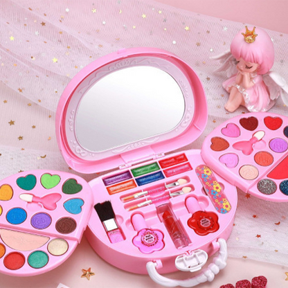 Coffret de maquillage lavable pour enfants et sac à main rose PureVal™ (doux pour la peau)