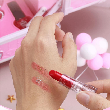 Coffret de maquillage lavable pour enfants et sac à main rose PureVal™ (doux pour la peau)