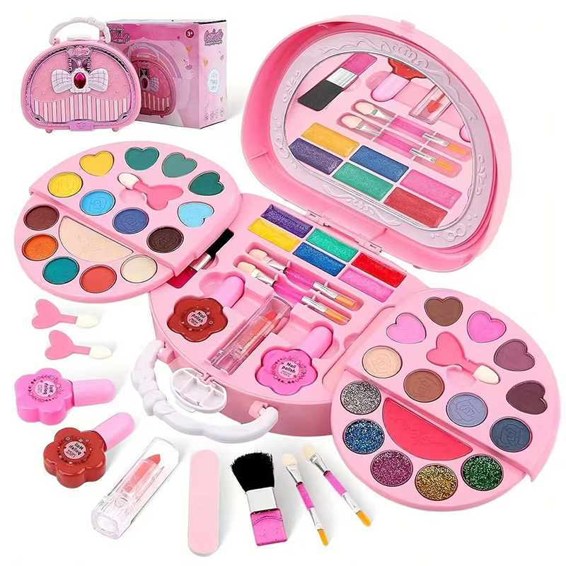 Coffret de maquillage lavable pour enfants et sac à main rose PureVal™ (doux pour la peau)