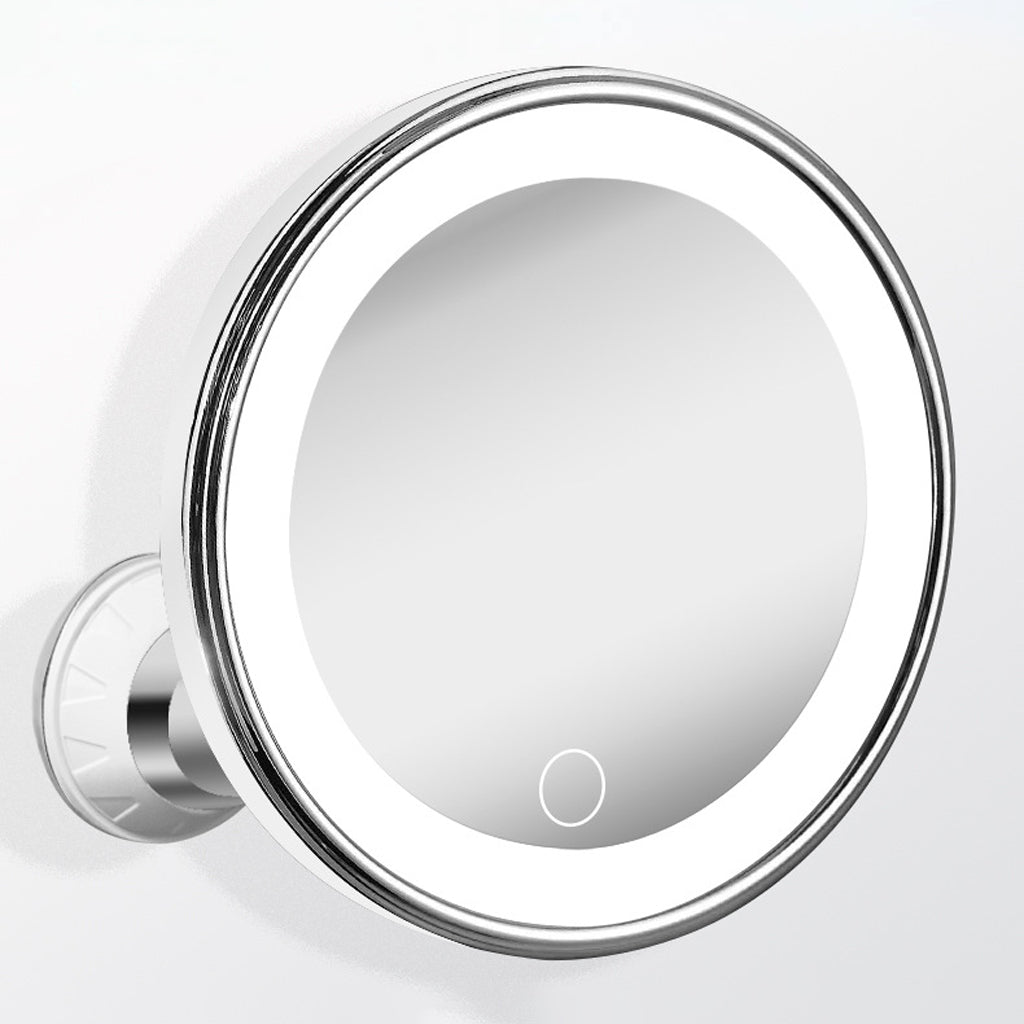 Miroir de maquillage LED grossissant 10x avec ventouse PureVal™ (portable)
