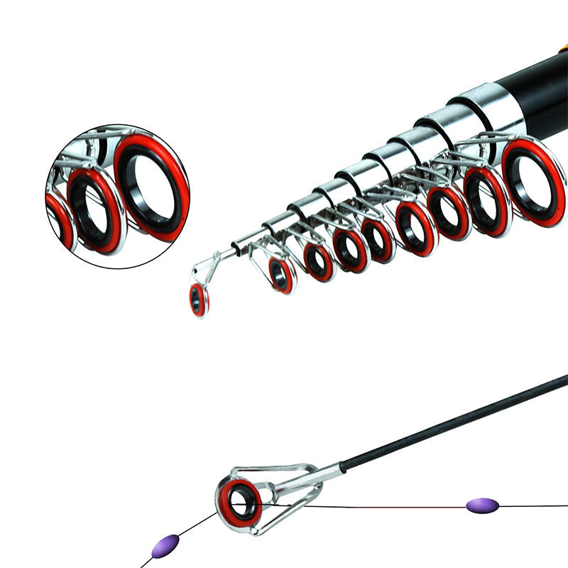 Set de pêche télescopique compact avec sac de transport FISHING™ (pour camping et randonnée)