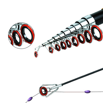 Set de pêche télescopique compact avec sac de transport FISHING™ (pour camping et randonnée)
