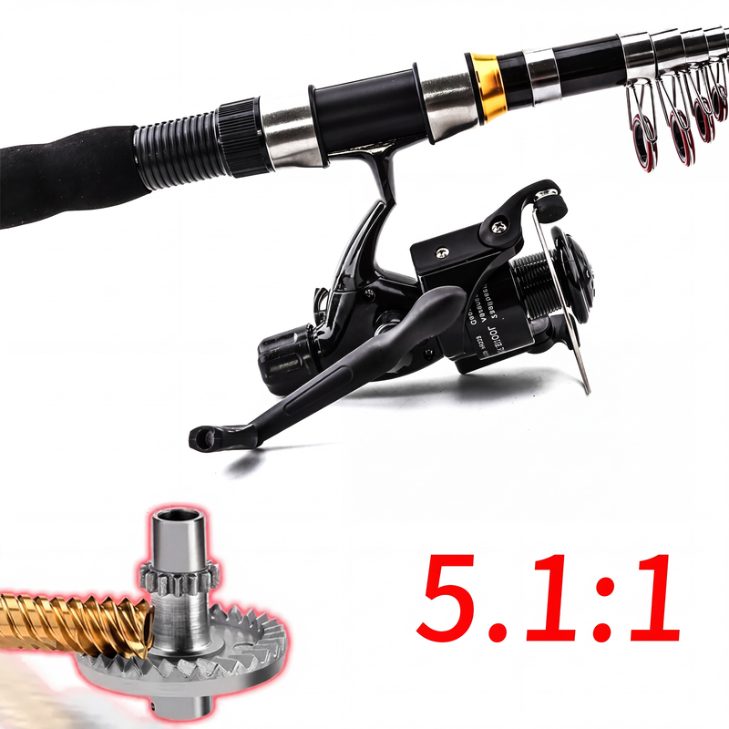 Set de pêche télescopique compact avec sac de transport FISHING™ (pour camping et randonnée)