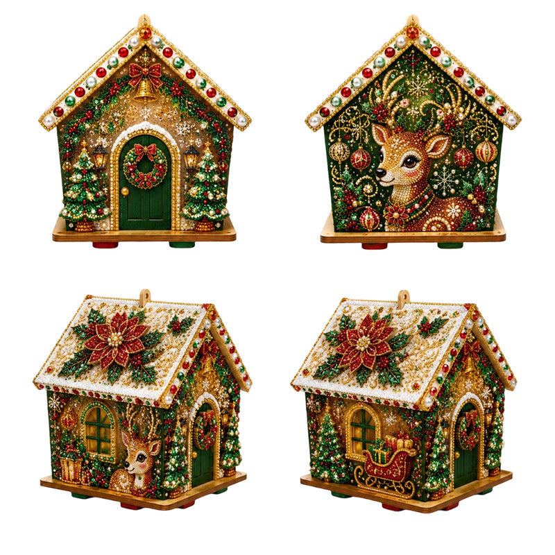 Peinture de perles 3D DIY pour Noël OmniLiving™ | Art diamant étincelant et décoration de Noël