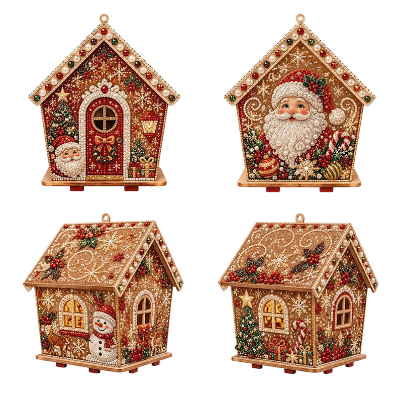 Peinture de perles 3D DIY pour Noël OmniLiving™ | Art diamant étincelant et décoration de Noël