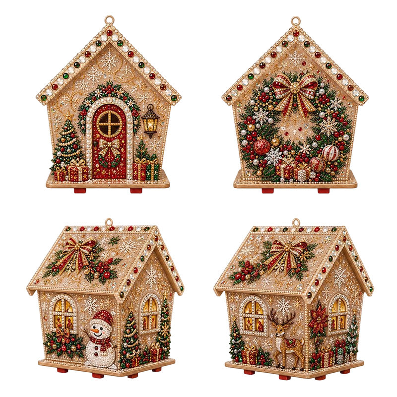 Peinture de perles 3D DIY pour Noël OmniLiving™ | Art diamant étincelant et décoration de Noël