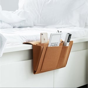 VaraLiving™ Organisateur de Lit Suspendu en Feutre | Poche de Chevet Pratique pour Téléphone, Livres & Télécommande