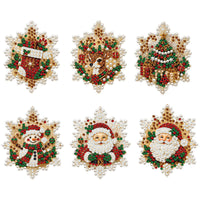 Motif flocon de neige (lot de 6 avec perles)