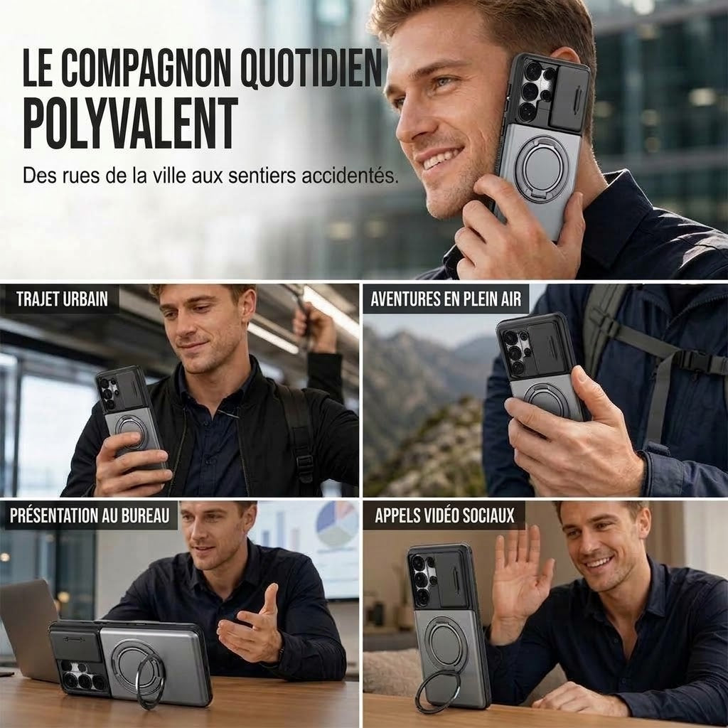 Coque antichoc pour Samsung avec porte-cartes caché FISHING™ | Protection 2-en-1
