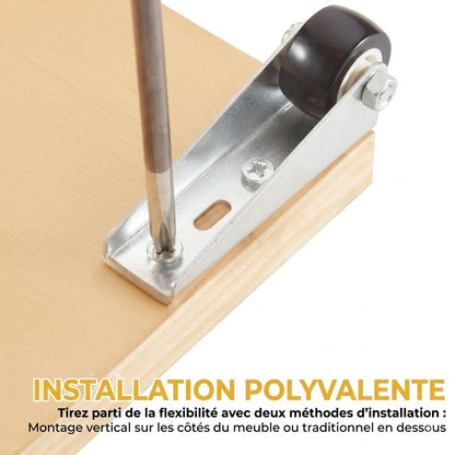 SilkEase™ Roulettes de Porte Coulissante & Meuble (Lot de 2) | Ultra-Silencieuses & Fluides