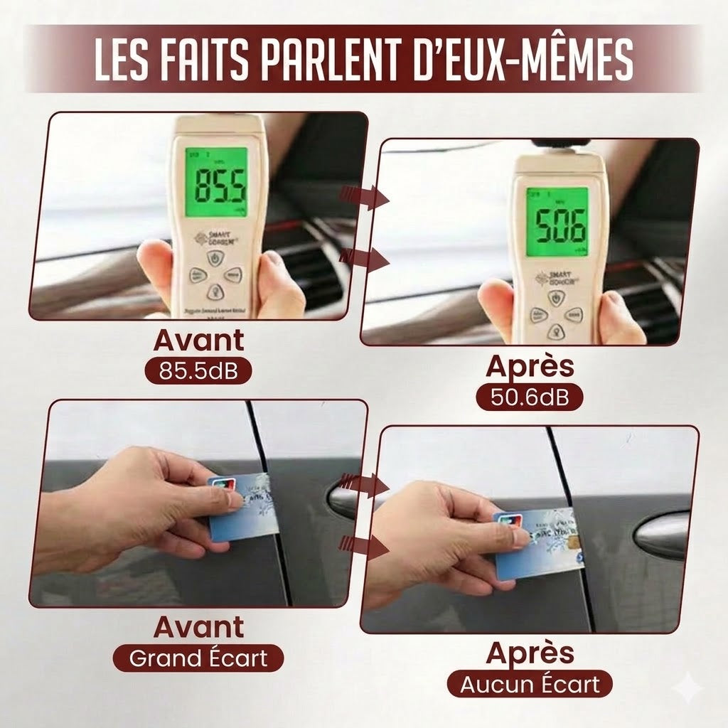 Bande d'étanchéité universelle pour voiture NovaPulse™ (caoutchouc EPDM auto-adhésif)