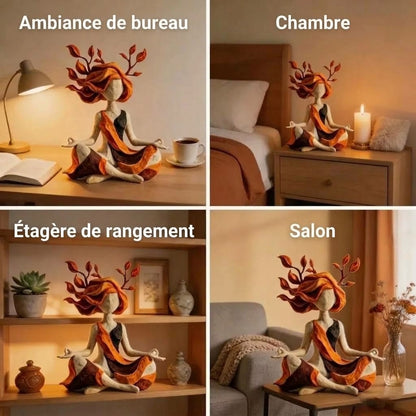 Figurine de méditation paisible OmniLiving™ | Décoration zen et esprit serein pour la maison