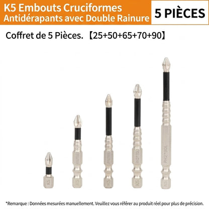 Jeu d'embouts de vissage magnétiques S2 pour perceuse ProShield™ (ultra résistant)