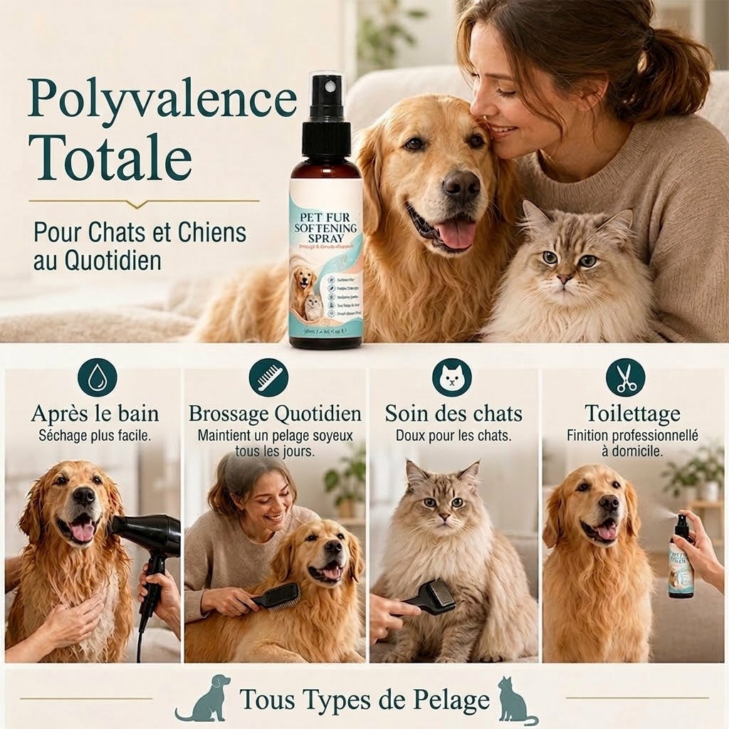 Spray démêlant doux pour pelage PureVal™ (chiens et chats, antistatique)