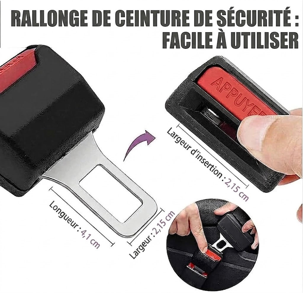 Rallonge de ceinture de sécurité universelle NovaPulse™ (clip premium)