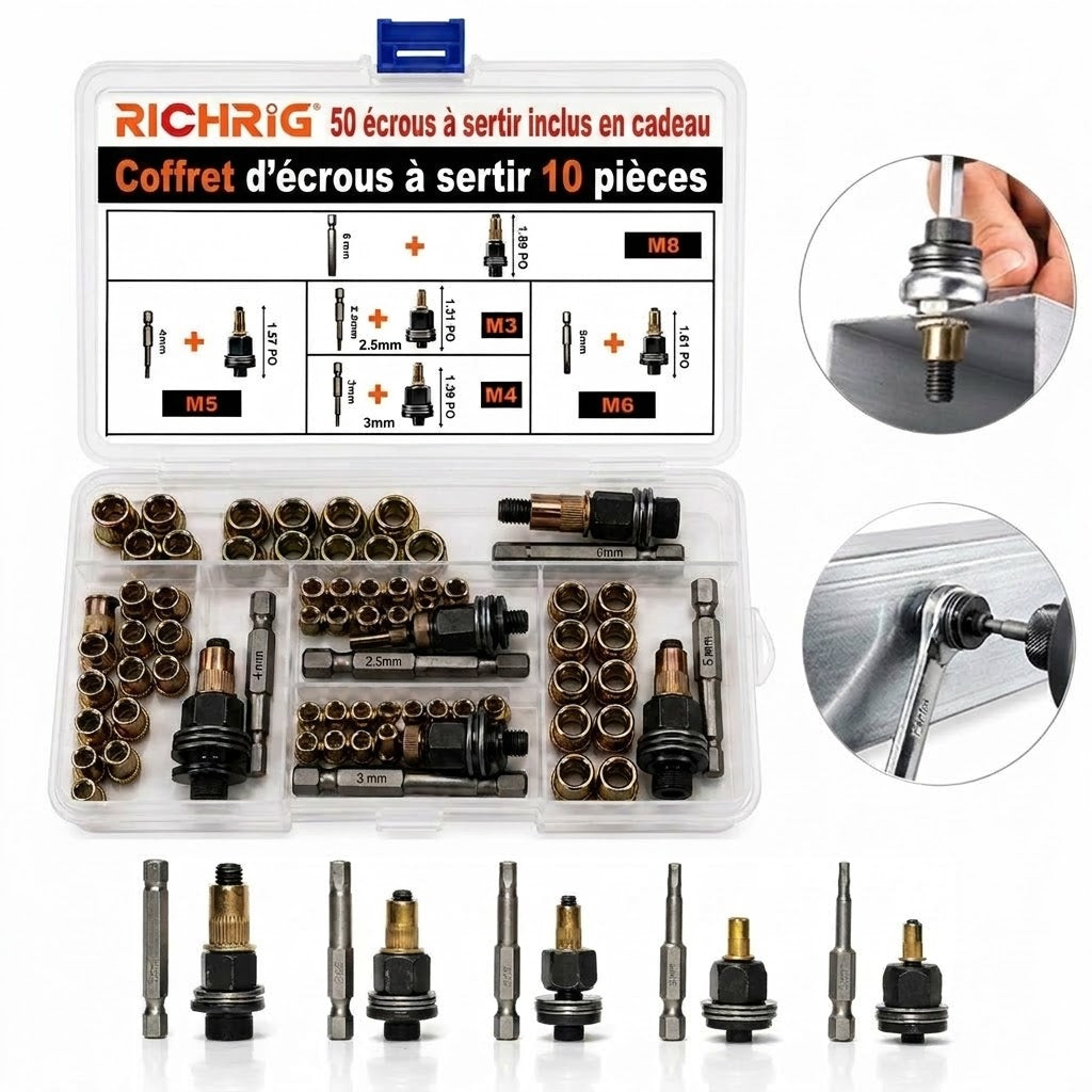 Coffret d'outils pour écrous à sertir universel ProShield™