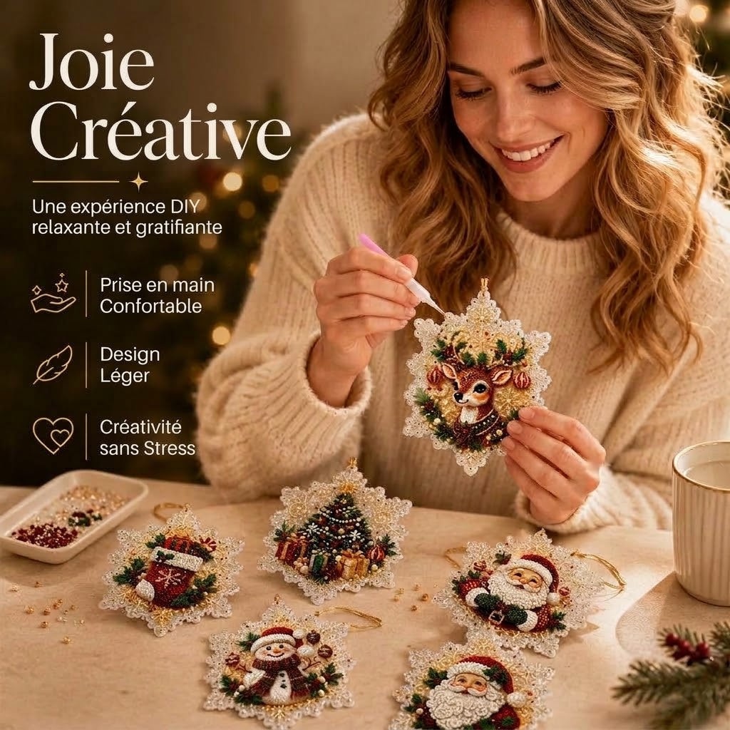 Kit de peinture et décorations de Noël DIY OmniLiving™ | Suspensions créatives pour le sapin de Noël
