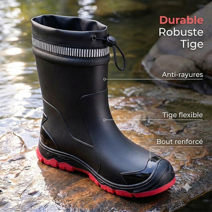 Bottes en caoutchouc imperméables mi-hautes unisexes ApexPower™ – Antidérapantes