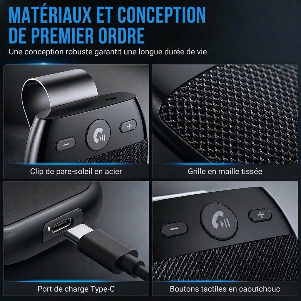 VaraLiving™ Haut-Parleur Bluetooth Mains Libres pour Voiture (SP11)