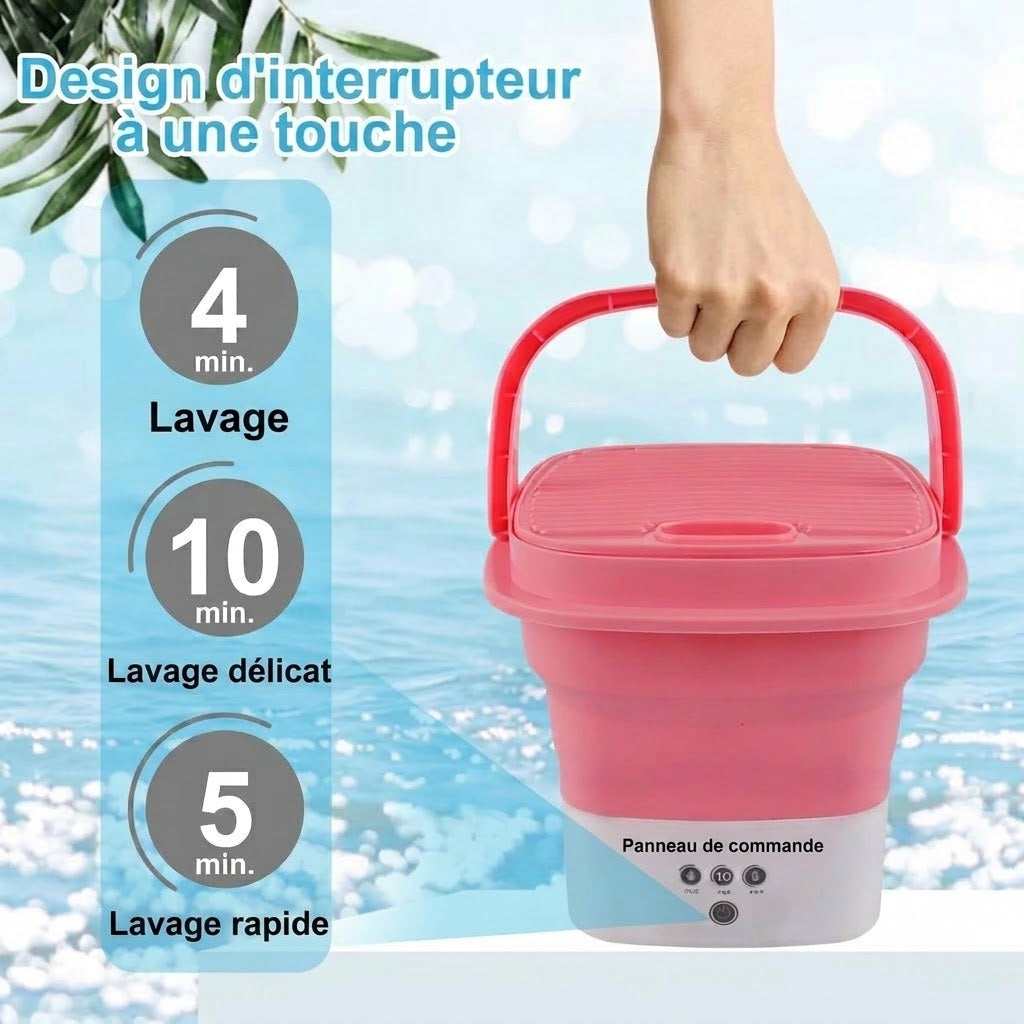 OmniLiving™ Mini Machine à Laver Portable & Design | Pour Sous-Vêtements & Chaussettes