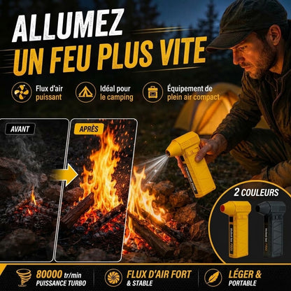Souffleur turbo portable portatif FISHING™ | Souffleur d'air puissant pour le nettoyage et le séchage de voiture