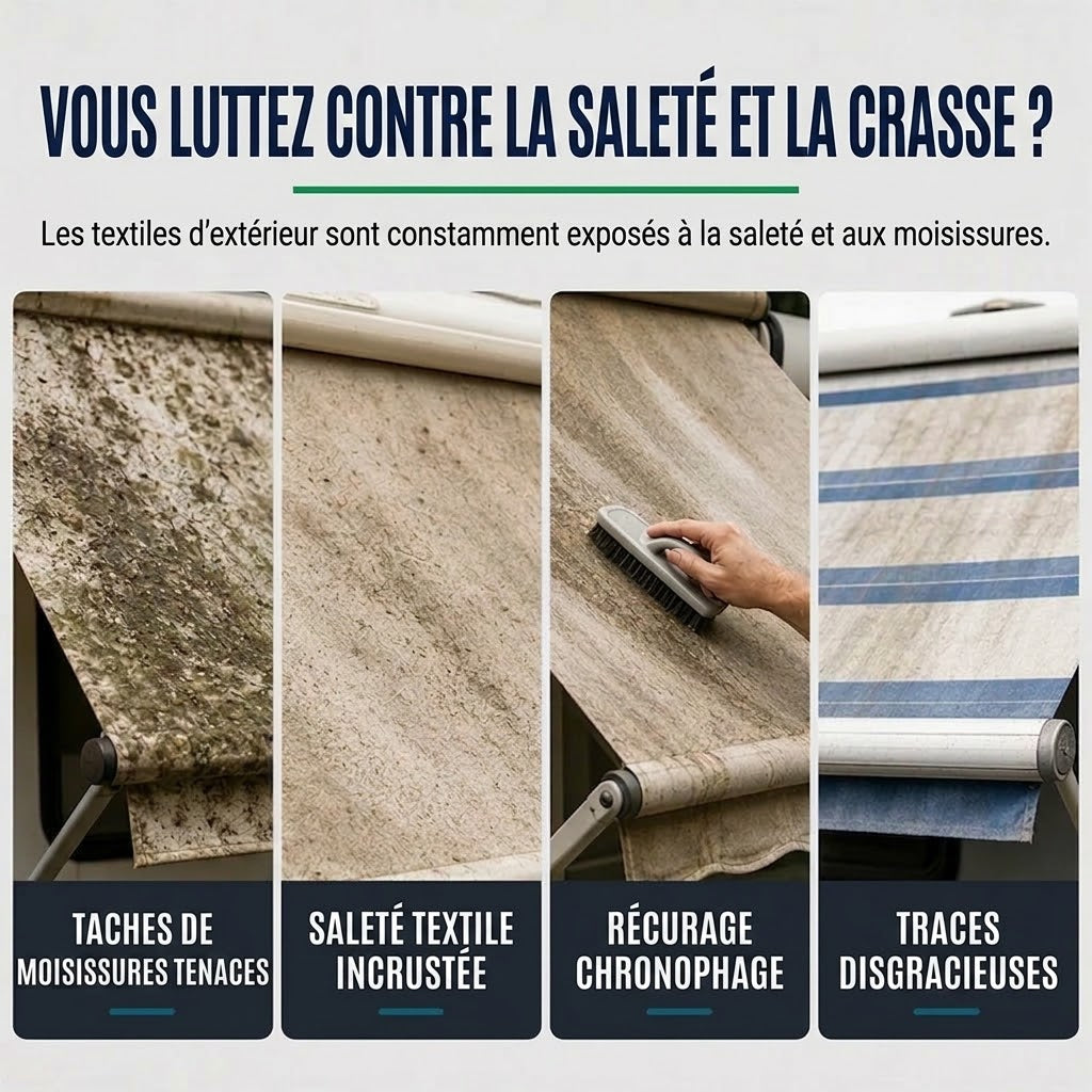 Nettoyant puissant pour auvent de caravane ProShield™ (élimine la moisissure et la saleté)