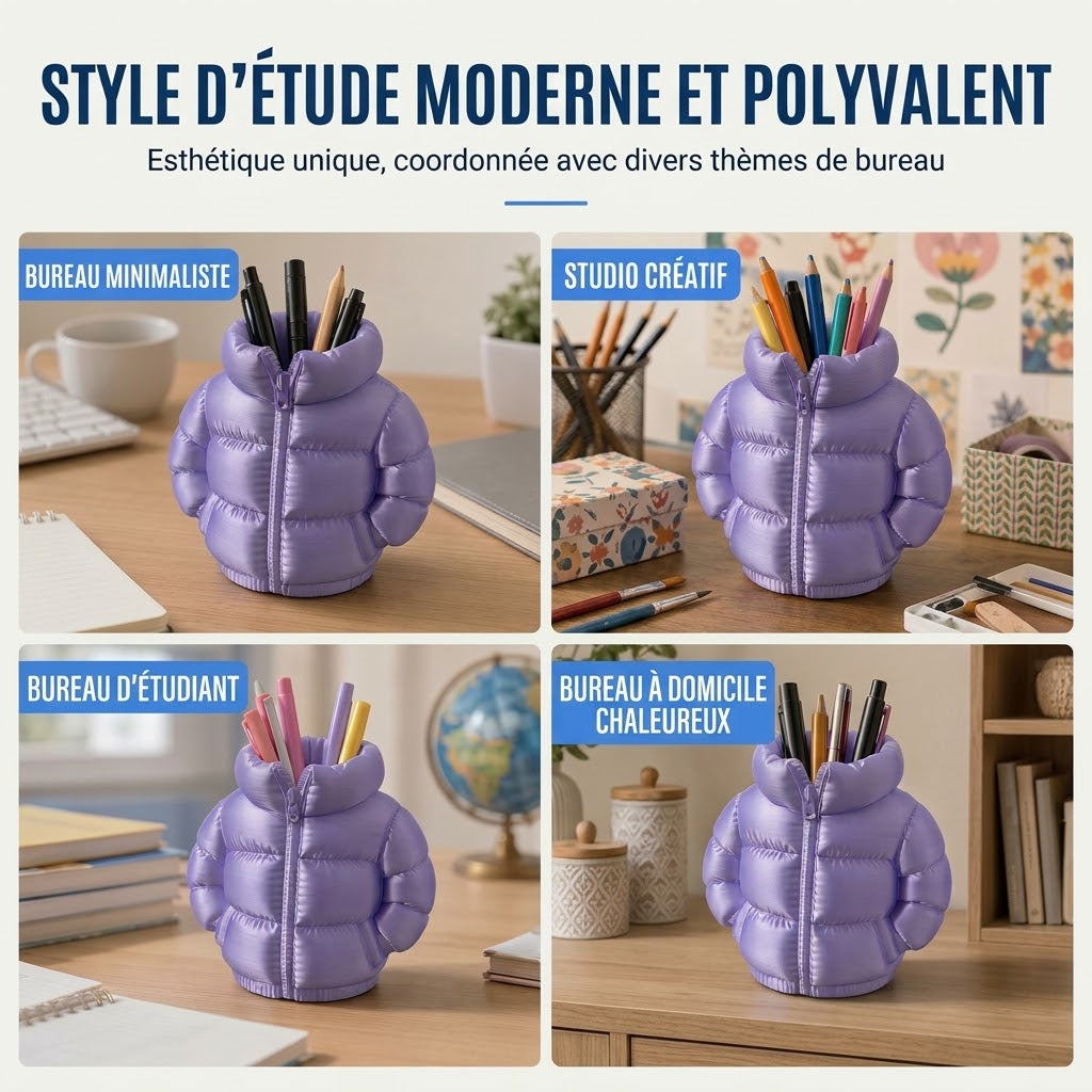 VaraLiving™ Pot à Crayons Design Amortisseur Imprimé 3D