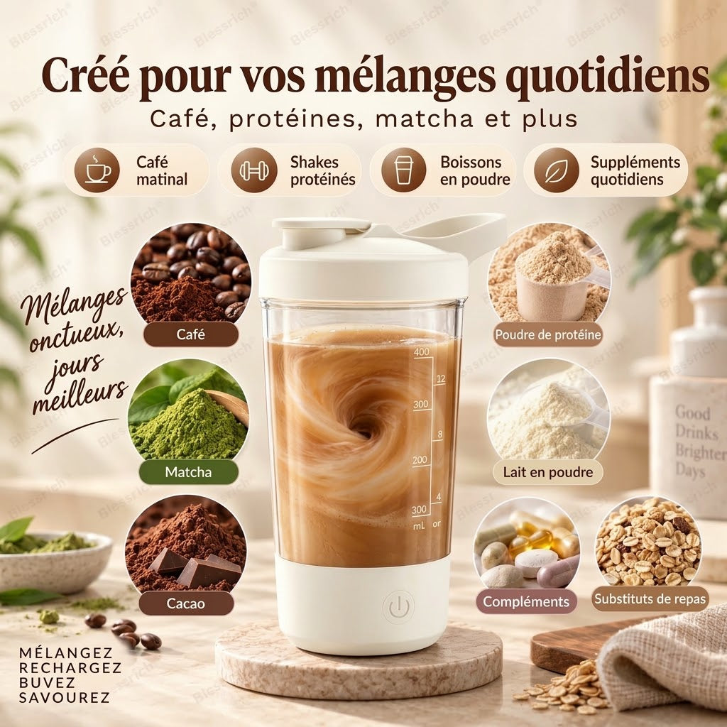 OmniLiving™ Mug Magnétique Auto-Mélangeur Automatique