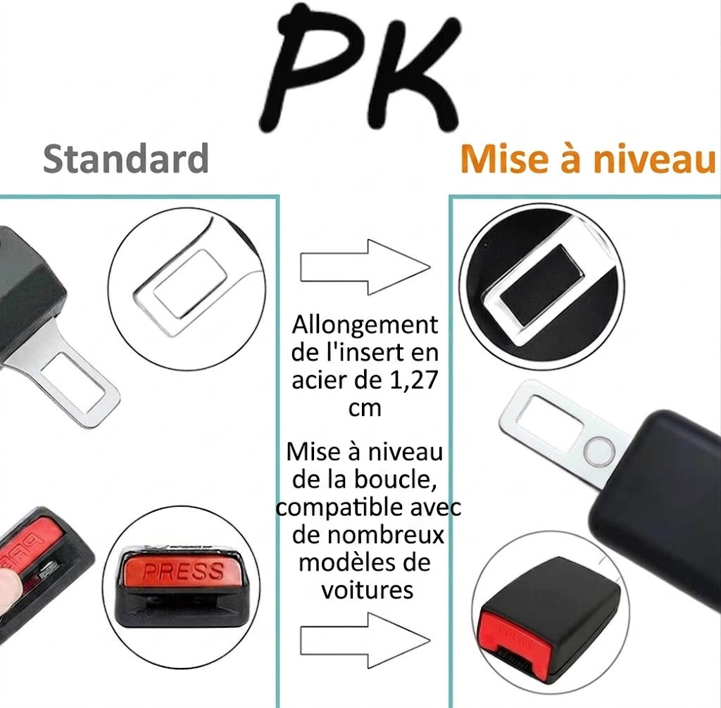 Rallonge de ceinture de sécurité universelle NovaPulse™ (clip premium)