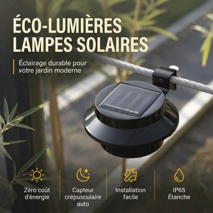 Lampe LED solaire étanche pour avant-toit et mur OmniLiving™ | IP65 et énergie solaire