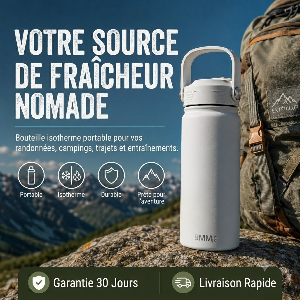 Gourde Isotherme en Acier Inoxydable Premium – Bouteille Thermos Sans BPA